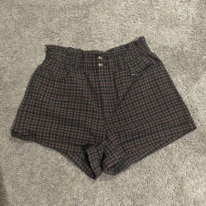 American Eagle Outfitters Paperbag Plaid Shorts